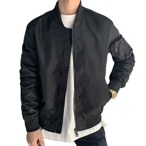 แจ็คเก็ตบอมเบอร์แฟชั่นสำหรับฤดูหนาวผ้าแคนวาสมีปกตั้งสีปรับแต่งได้ - Product Image 3