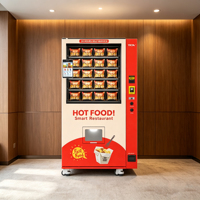 Máquina Expendedora Comercial TCN de Alimentos y Bebidas Calientes, para Comidas Calientes, Hamburguesas, Sándwiches y Bebidas con Microondas
