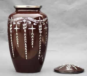 Adult Cremation Urns for Male/Female Funeral Urn for Human Ashes Decorative Urns for Ashes Large <b>Keepsake</b> <b>Box</b> (Brown) - Product Image 3