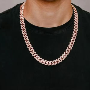 Elegante collar de moissanita de Plata de Ley 925 E Color corte brillante VVS2 claridad Premium elegante joyería de Hip Hop Unisex - Product Image 1