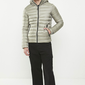 Veste bouffante d'oie épaissie pour hommes de marque personnalisée pour les sports d'hiver Vestes à capuche rembourrées OEM à bulles avec motif imprimé - Product Image 2