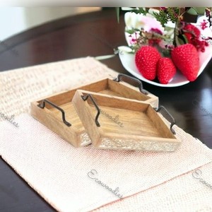 Antique <b>Wood</b> Kitchen Drawer Organizer Cutlery Tray with Metal Handle Storage Trays Multifunction Affordable Cost - Product Image 5