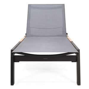 Black High End <b>Sun</b> <b>Lounger</b> Aluminum Recliner for Hotel Use Eco-Friendly UV Resistant Outdoor Furniture <b>Cushions</b> | Horti Club - Product Image 1