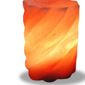 Vente en gros Lampe au sel en cristal de l'Himalaya naturel contemporain personnalisé Lampes de table à induction électriques cylindriques torsadées - Product Image 3