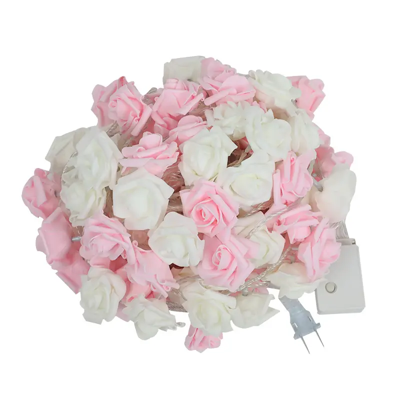 Лидер продаж, новый продукт, светодиодная гирлянда с искусственными цветами розы для дня рождения, свадьбы, годовщины, украшения для вечеринки, подарки