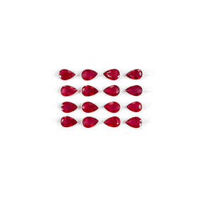 Natural Bangkok Ruby <b>Beads</b> Calibrated Pears 6x9mm 7x10mm Faceted Brilliant Oval Cut Fine Quality Loose Gemstone Heat Treated <b>Red</b> - Product Image 2