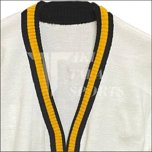 Cárdigan antiarrugas de retazos de punto personalizable para mujer universitaria, botones con cordones bordados, personalizables - Product Image 4