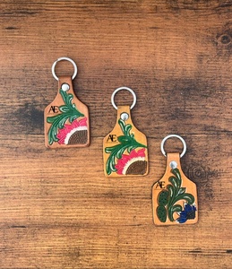 มือแกะสลัก Toled พวงกุญแจหนังน่ารักรูปร่างแปลกใหม่หนัง Key แหวนหนัง Toled อุปกรณ์เสริมพวงกุญแจน่ารักสําหรับ unisex - Product Image 1