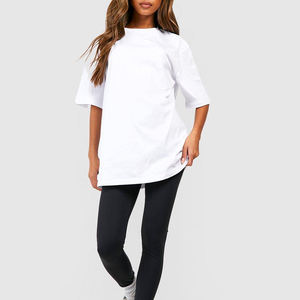 Camisetas de Corte Regular para Mujer, Fabricante OEM, Camiseta de Algodón, Estilo Urbano Premium, Logotipo con Remaches, Transpirable y Ecológica para Marcas - Product Image 3