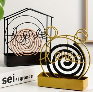 Soporte de bobina pulido de oro decorativo hecho a mano, quemador de incienso, soporte de bobina de Mosquito para el hogar, interior y exterior - Product Image 6