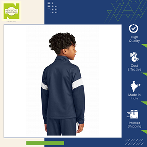 Concessionnaire de confiance vendant un ensemble de survêtements coupe-vent unisexe de qualité standard respirant et à séchage rapide pour enfants au prix de gros - Product Image 4
