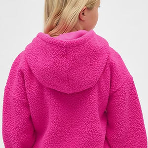 Sudadera con Capucha de Estilo Sencillo para Niñas, Sensación Suave para la Escuela, con Cierre de Cremallera para Compradores al por Mayor, Diseño de Mangas Completas/Logotipo Personalizable - Product Image 5