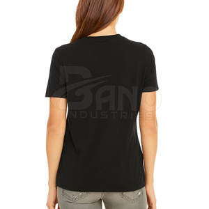Camisetas de Verano Casuales para Mujer, Diseño Personalizado, Manga Corta, Servicio OEM, 100% Algodón, Tela Transpirable - Product Image 2