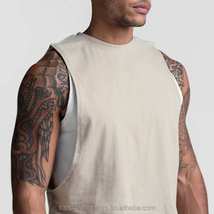 OEM Custom Men's Gym Singlet Tank Top Quick Dry Casual Workout Wear Hood Sports Fitness Bodybuilding Breathable Knitted Design - Product Image 3