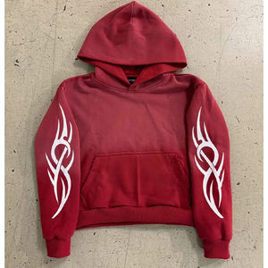 Ensemble de survêtement deux pièces pour homme, respirant, style hip-hop, personnalisé, 100% coton, délavé au soleil, pantalon évasé et sweat à capuche - Product Image 6