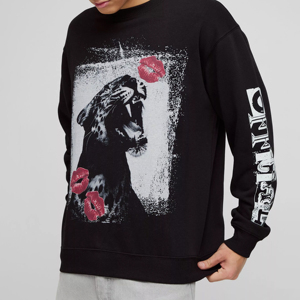 2025 colección de invierno de alta calidad 100% algodón cuello redondo sudadera de manga larga para hombre pulóver Digital tinte liso al por mayor - Product Image 5