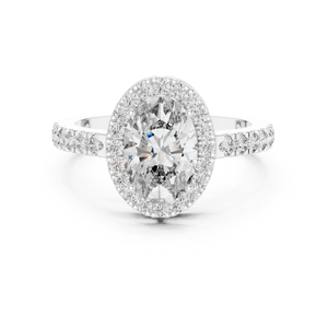 Anillo de Boda Elegante con Diamante Ovalado de Lujo, Certificado IGI, Chapado en Oro, Cultivado en Laboratorio, Venta al por Mayor y al Detal para Compradores de Joyería Fina - Product Image 1