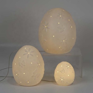 Décoration de Pâques personnalisée <span class=keywords><strong>Oeuf</strong></span> Fleur Creux-out Lumière LED Céramique <span class=keywords><strong>Porcelaine</strong></span> Ornement <span class=keywords><strong>Oeuf</strong></span> - Product Image 6