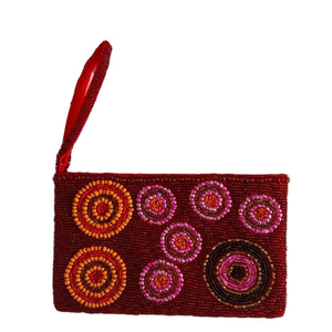 Pochette à monnaie en perles de style ethnique pochette à fermeture éclair perlée pour les femmes en gros pièce de monnaie perlée verse avec des motifs complexes faits à la main - Product Image 4