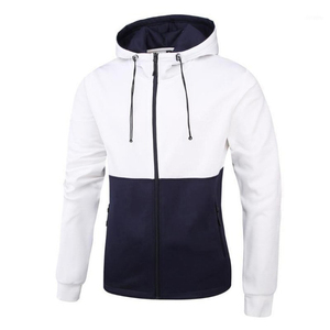 Sweat à capuche Hip Hop brodé pour homme avec fermeture éclair style extérieur décontracté disponible dans toutes les couleurs vente en gros à bas prix pour l'hiver - Product Image 2