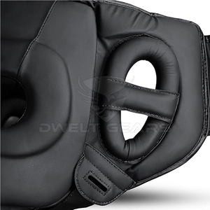 Hot Sale Custom Logo Quality Leather Full Face Boxing <b>Head</b> Guard Professional Breathable Eco-friendly Adjustable Portable - Product Image 5