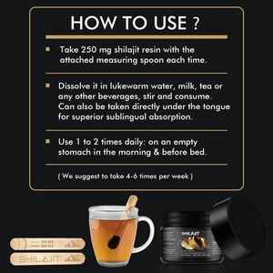 High Potency Food Grade <b>Resin</b> <b>Shilajit</b> Drops in Bottle with Himalayan Extract - Product Image 3