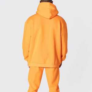 Ensemble de survêtements unisexe en molleton bouclette respirant, épais pour l'hiver, 100% coton, coupe oversize, comprenant un sweat à capuche et un pantalon de survêtement, vierge personnalisable - Product Image 2