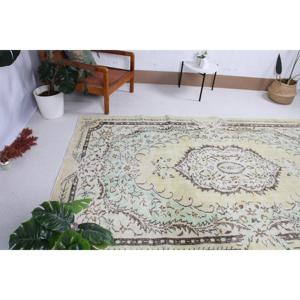 Alfombra Turca Grande de 5.3x8.6 pies (162x263 cm), Alfombra Vintage Verde Ombré - Product Image 4