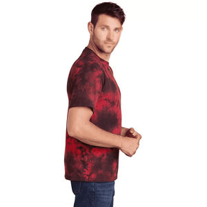 Camisetas de algodón con cuello redondo Unisex de 180g, camisetas de verano de manga corta con degradado de logotipo personalizado, camisetas de verano de gran tamaño suaves con estampado Tie Dye, venta al por mayor para hombres - Product Image 5