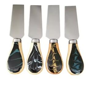 Ensemble de service à fromage en acier inoxydable, outils de cuisine multifonctionnels, trancheuse à fromage lavable au lave-vaisselle, couteaux, vaisselle, style élégant - Product Image 6