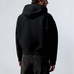 445gsm Jackets for <b>Men</b> Hoodies Clothing Custom Cotton High Street Oversize Zip up Hoodie Drop Shoulder <b>Cropped</b> Pullover Hoodie - Product Image 4