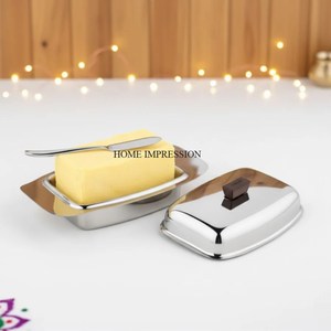 Fabricante de vajilla de madera con forma personalizada, plato y plato para queso y mantequilla con tapa de vidrio, plato para mantequilla hecho a mano más vendido - Product Image 5