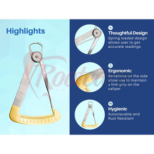 Instrumentos de Medición Dentales Profesionales de Acero Inoxidable, Procedimientos de Cuidado Bucal, Juego de Herramientas de Medición Dental para Resultados Precisos - Product Image 2