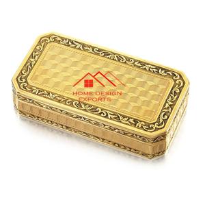 กล่องเครื่องประดับโลหะทำด้วยมือสีทองพร้อมฝาแก้วกล่องเครื่องประดับหรูหราคลาสสิกดีไซน์ล่าสุด - Product Image 1