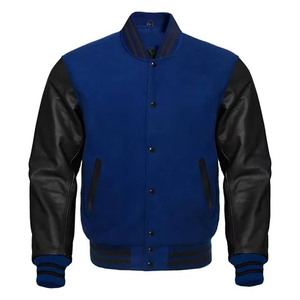 Veste universitaire Latterman en cuir brodé de chenille de luxe entièrement personnalisée OEM pour homme - Product Image 4