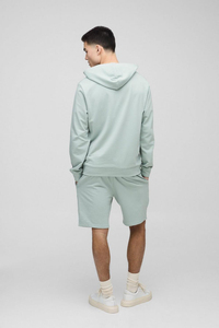 Ensemble double d'été de haute qualité Logo personnalisé 100% coton short surdimensionné et pulls à capuche ensembles ensemble double pour hommes - Product Image 5