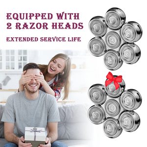 Rasoir électrique pour hommes et femmes, 2 têtes de rasage rotatives, rasoir pour crâne chauve, étanche IPX7, utilisation humide/sèche avec base de charge sans fil - Product Image 2