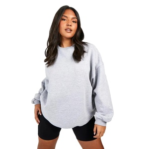 Nouveau Design automne hiver femmes col rond sweat ample surdimensionné avant personnalisable polaire Anti-boulochage séchage rapide - Product Image 6
