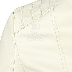 Chaqueta de cuero para hombre de calidad superior con hombros acolchados y puños con cremallera para motorista y chaqueta de invierno con aspecto de moda - Product Image 4