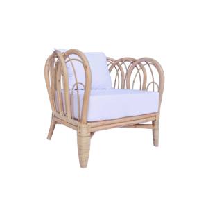 Sillón Clásico de Ratán, Cómodo y Amplio, Mueble de Madera para Hogar, Dormitorio, Hotel, Restaurante, Comedor y Uso en Exteriores - Product Image 2