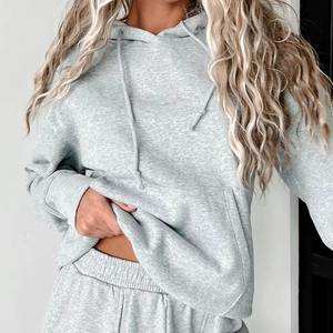 Women Cropped <b>Hoodie</b> Premium Quality Fabric 100% Cotton OEM Service ODM Design <b>Trendy</b> <b>Hoodie</b> Printed Logo Design On <b>Hoodie</b> - Product Image 6