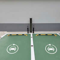 Stencils pour zone de recharge de véhicules électriques 100x100cm, panneau composite blanc, indication de stationnement