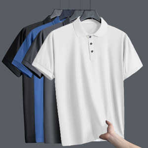 Venta al por mayor de fábrica de verano para hombres para Polo sudadera de negocios Casual manga larga Camiseta bordada estampado corto - Product Image 2