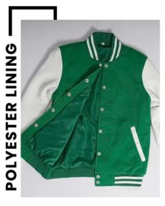 Chaqueta Bomber Elegante para Mujer, con Cierre de Cremallera, Forro de Seda, Resistente al Viento, Transpirable, Diseño Varsity, para Invierno - Product Image 3