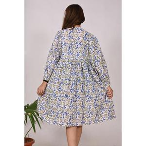 Robe courte en coton de style bohème tenue de créateur indienne faite à la main pour les femmes robe de soirée d'été ou haut ethnique élégant - Product Image 5