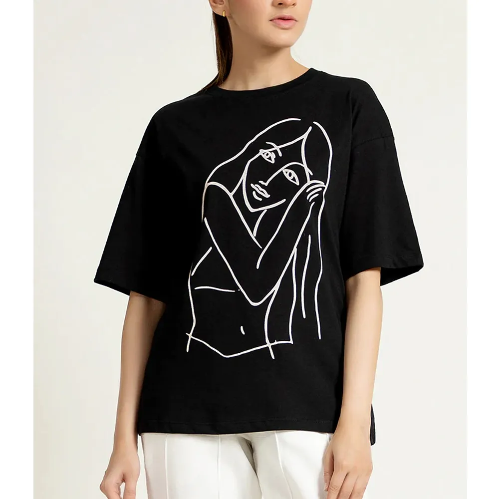 Preiswert Slim Fit T-Shirt individuelle Damen Kurzarm-Top-Qualität T-Shirt Made in Pakistan