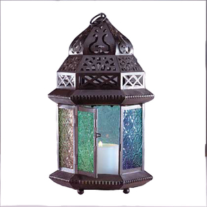 Fabriqué à la main décoratif pour la maison hôtel mariages décoration bougeoir lanterne finition personnalisée verre et longue lanterne en métal - Product Image 3