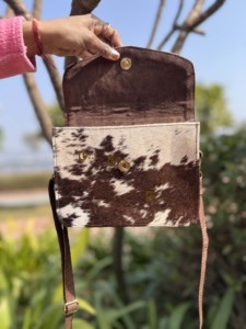 Bolso de mano de piel de vaca, Bolso multiusos para pelo en piel de piel, bolso de cuero elegante, gran oferta, bolso de compras - Product Image 5