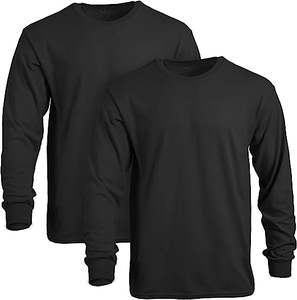 Camiseta de manga larga deportiva para hombre con estampado personalizado de popelina de algodón 100% para temporada de otoño talla 6XL-transpirable e informal - Product Image 1