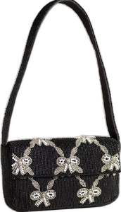 Sac carré léger personnalisable brodé de perles de rocaille fait main style festival avec bandoulière MOHSIN HANDICRAFT - Product Image 2